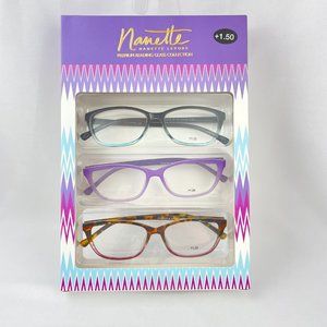 Nanette +1.50 Reading Glasses Tortoise Purple